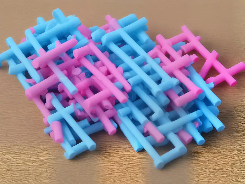 Blue-Peg-Pink-Peg logo with pegs in blue and pink