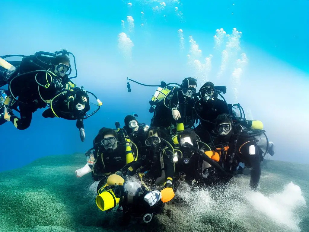 The cover image for The Crew: Mission Deep Sea, showing a group of divers exploring the ocean depths.