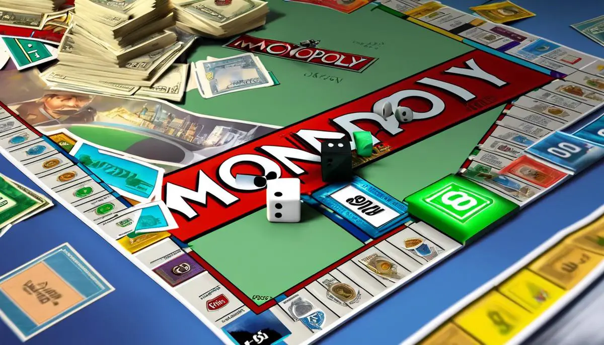 A digital representation of Monopoly, showcasing its evolution into a modern and accessible game for all players.
