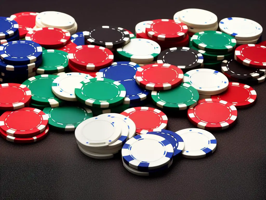 Image of a Pai Gow Poker table with cards and chips