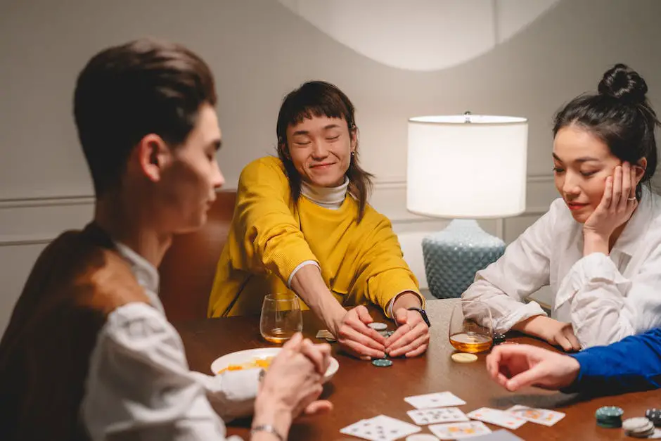 Image depicting players at a Three Card Poker table, emphasizing the concept of 'tells' in the game