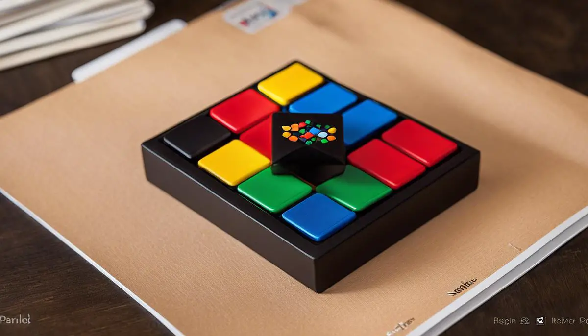 A photo of Travel Qwirkle, a pocket-sized strategy game with colorful tiles and an innovative design.