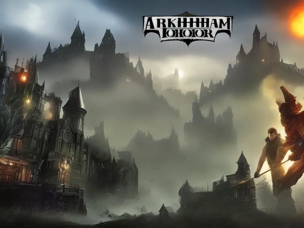 Cover image of Arkham Horror showing the progression of the game's box art through the years.