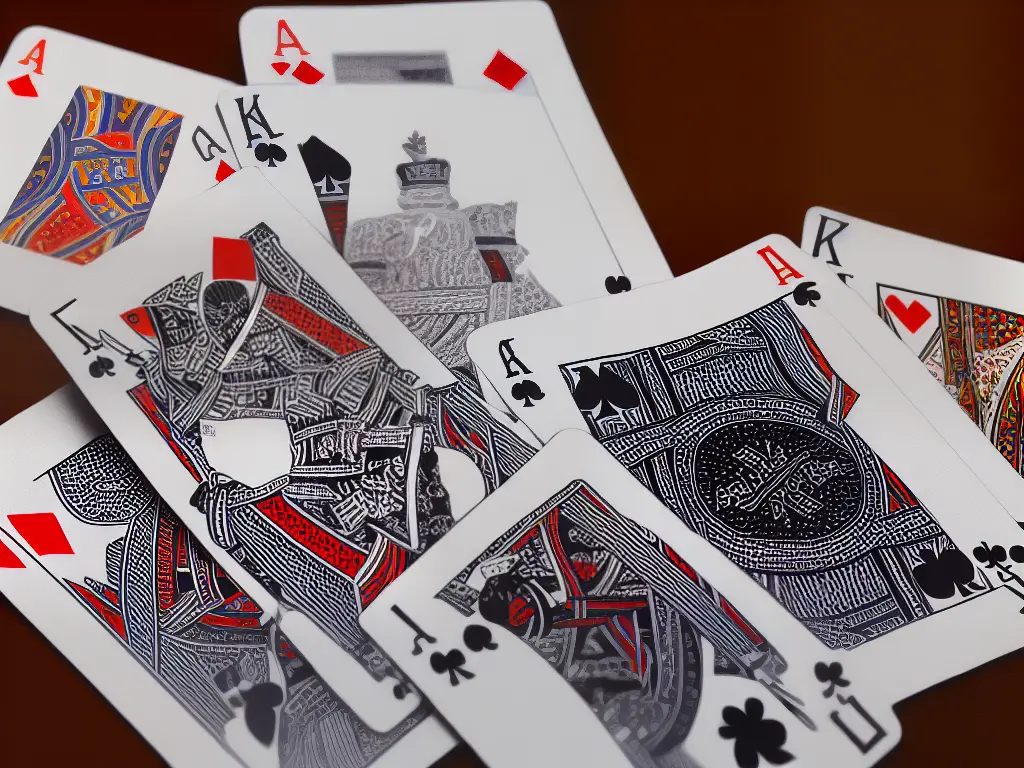 An image of a deck of 52 playing cards, with the top card facing up to show a king of spades.