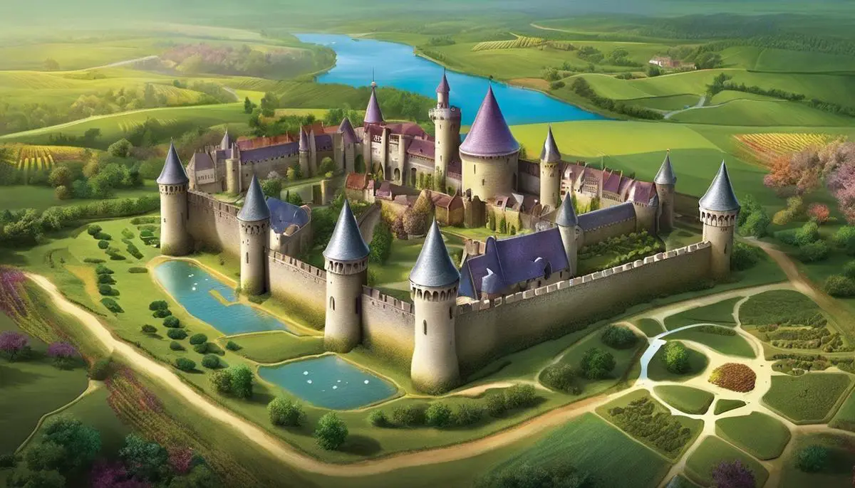 A colorful image showcasing the components and artwork of The Castles of Burgundy: Special Edition board game