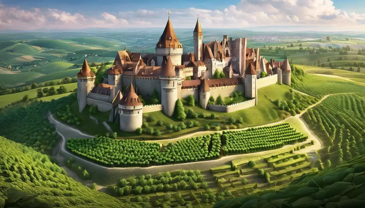 A visually enticing image of The Castles of Burgundy Special Edition (2023) game with vibrant colors, intricate game pieces, and a beautifully designed game board.
