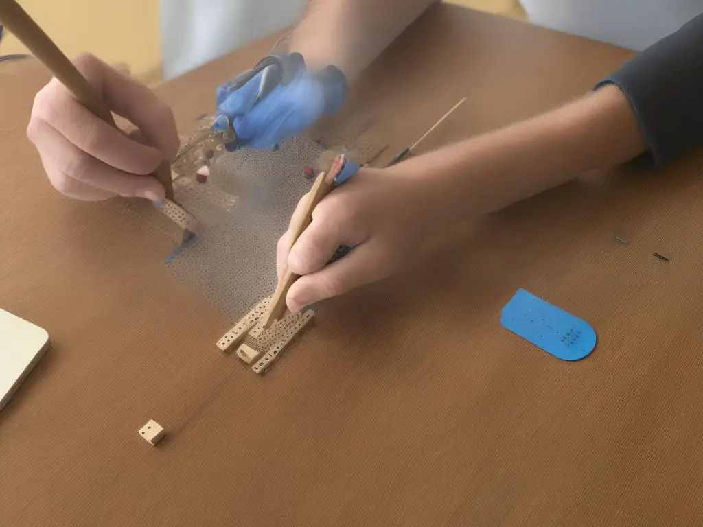 A person holding a cribbage board and scoring