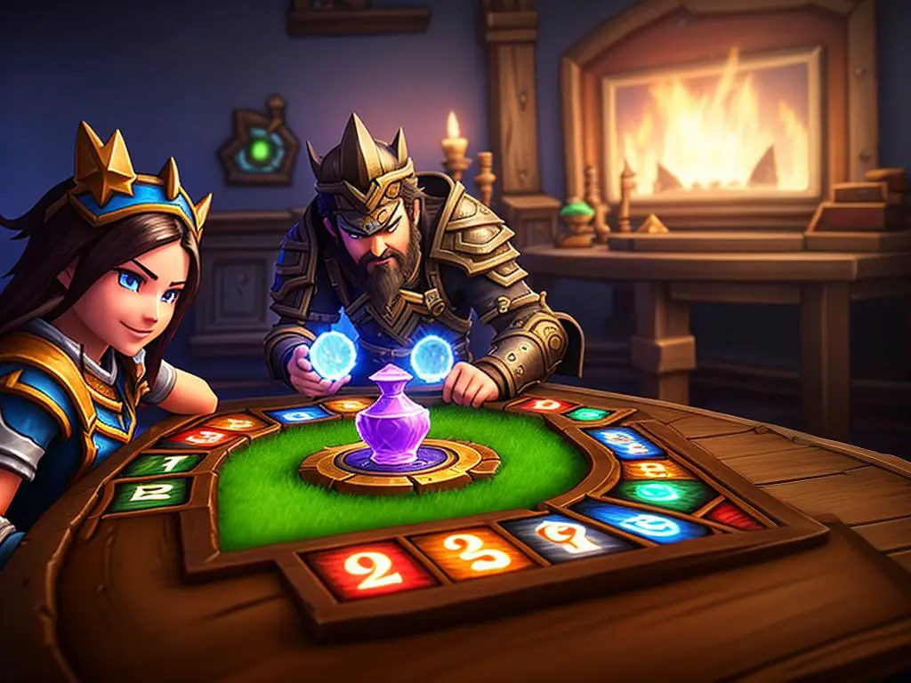A screenshot of a Hearthstone game with two players engaged in a strategic card battle.
