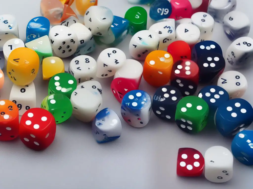 A cartoon picture of a dice with numbers on all its sides with some numbers in pairs. On top of the dice, there is a Banner that reads 'Lower Section Yahtzee Techniques'.