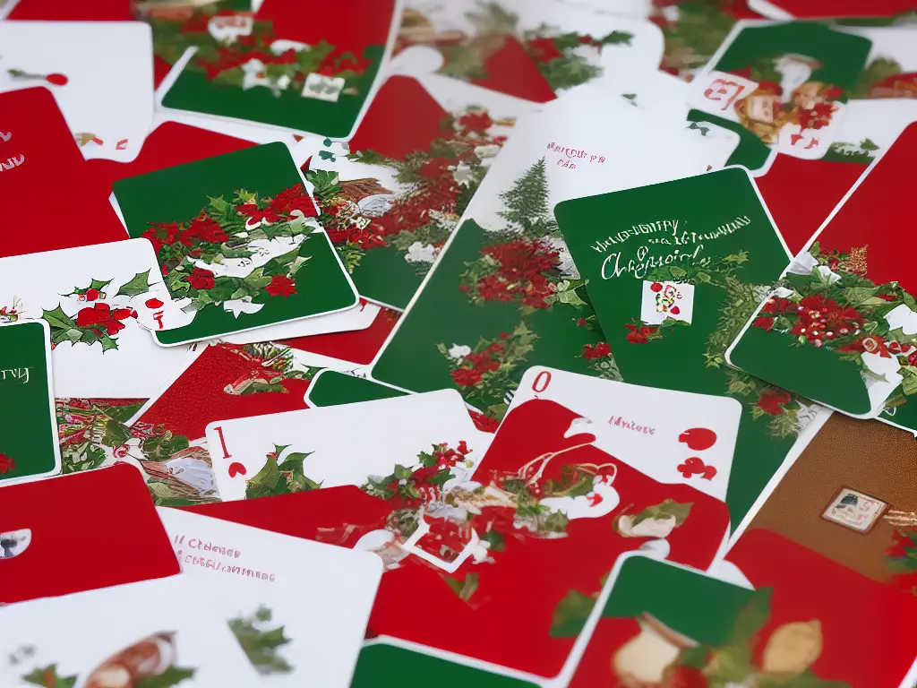An image of the Christmas Memory Match card game with several cards turned over, revealing Christmas-themed pairs like a Santa Claus and a Christmas tree.