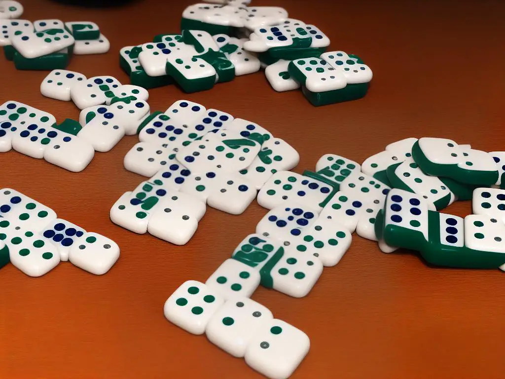 Mexican Train Dominoes is a game where players try to match and play all the tiles in their hand by connecting them to the domino trains they start.