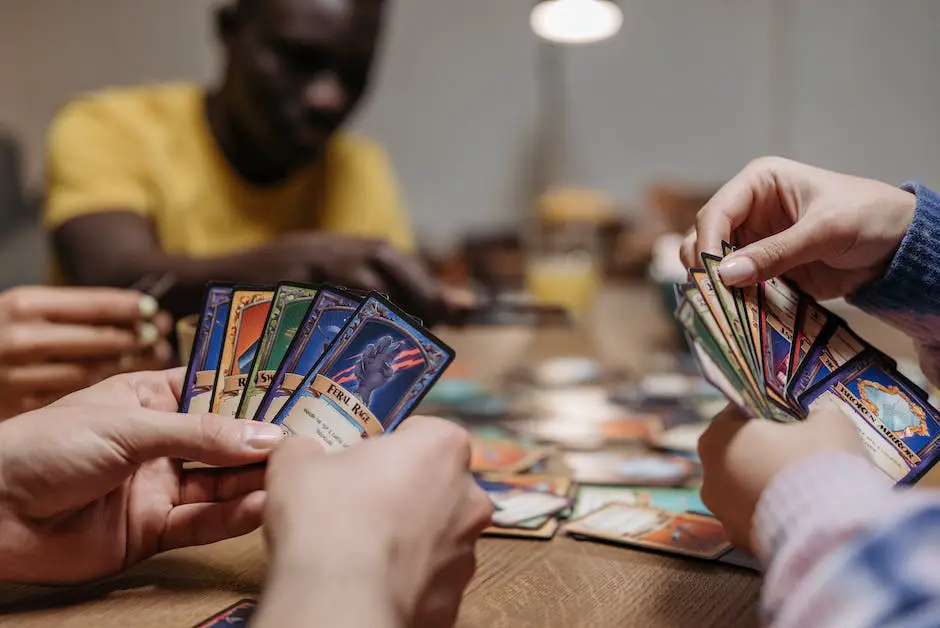 A photo of a group of people playing Monopoly Deal, a fast-paced card game that tests players' decision-making and strategy.