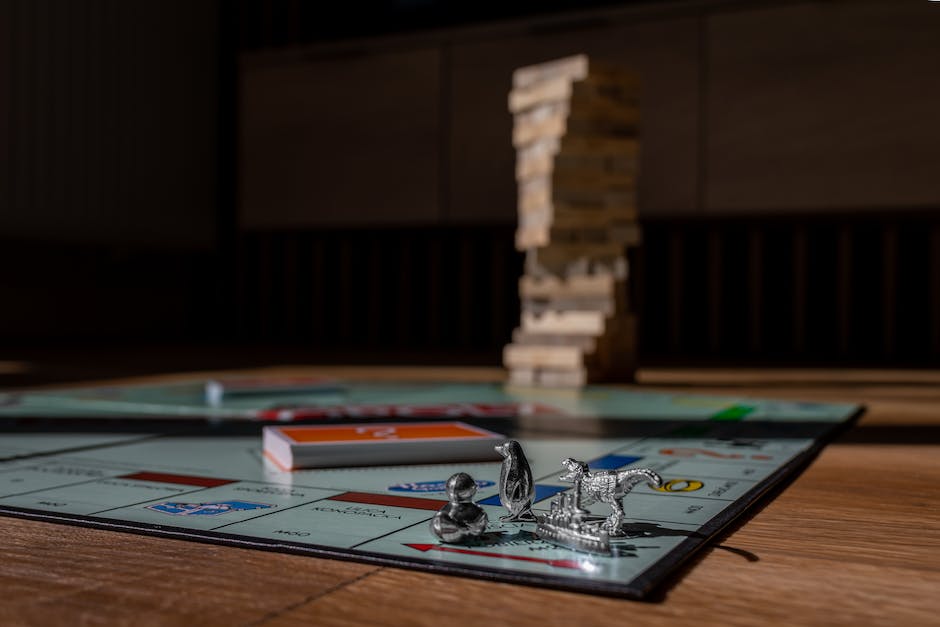 Monopoly Game Board with Pieces and Money