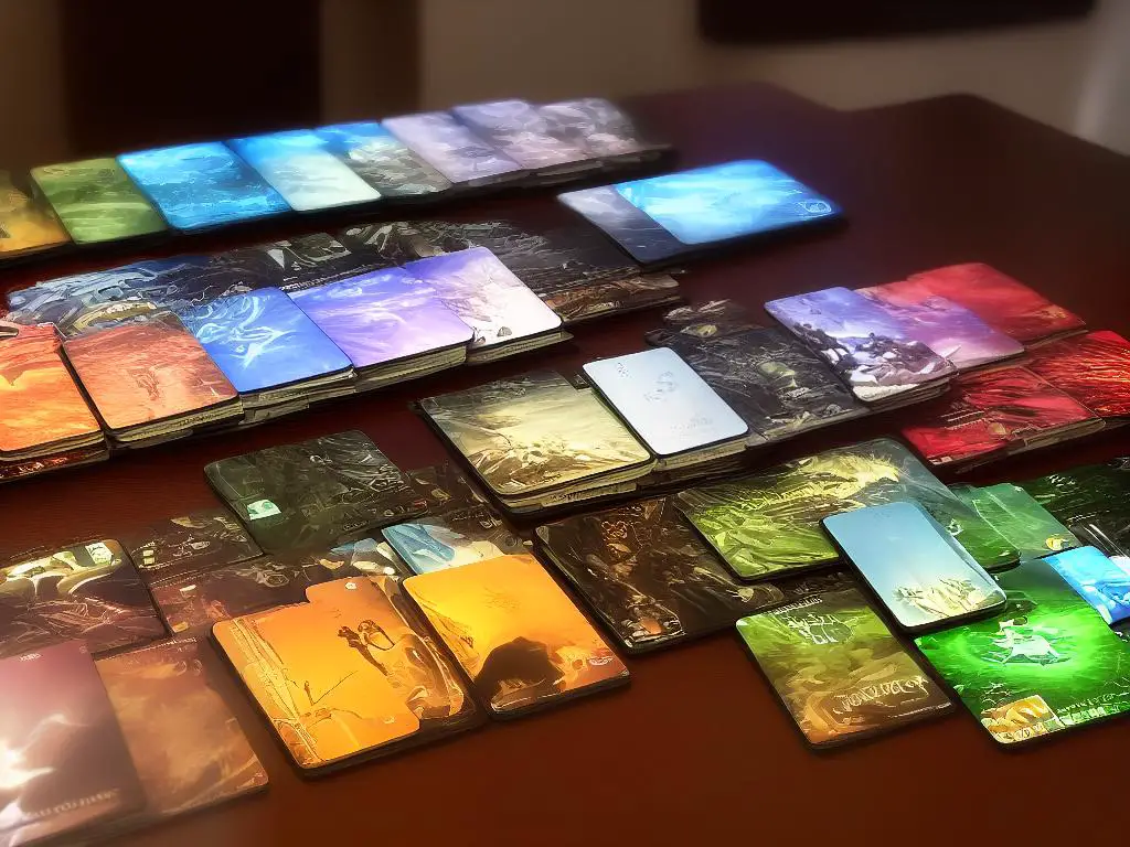 Magic: The Gathering starter decks on a table