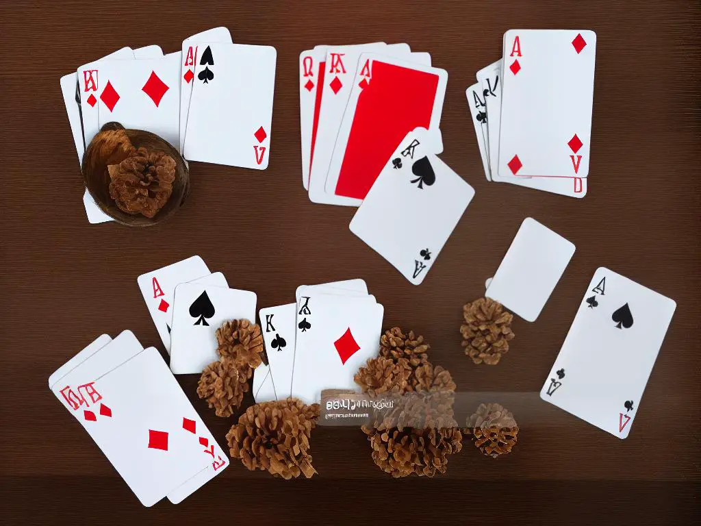 Pinochle Card Set-up with Two Decks of Cards