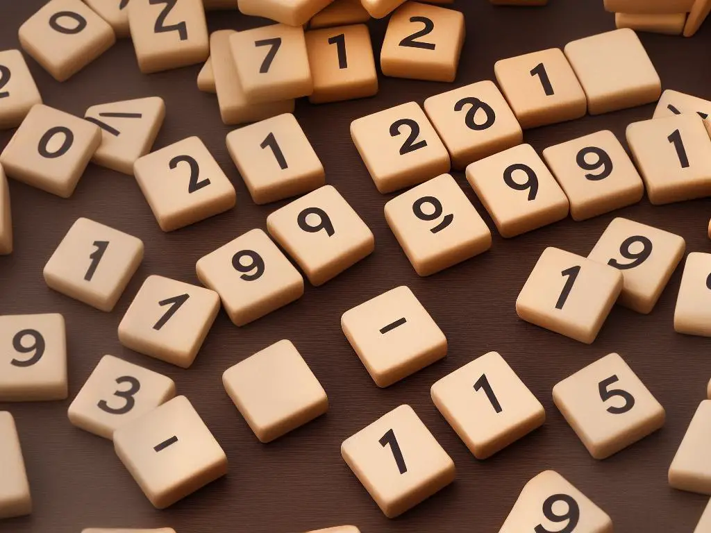 A picture of a wooden box with numbered tiles representing the numbers 1 to 9 and two dice.