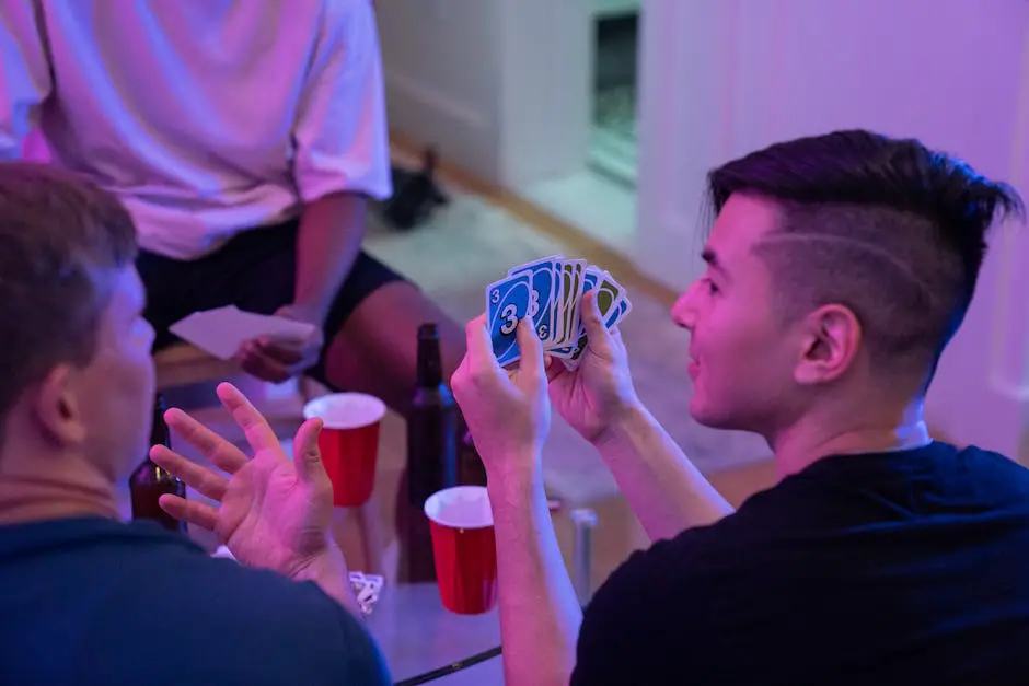 A picture of a person holding UNO Flip cards in their hands.