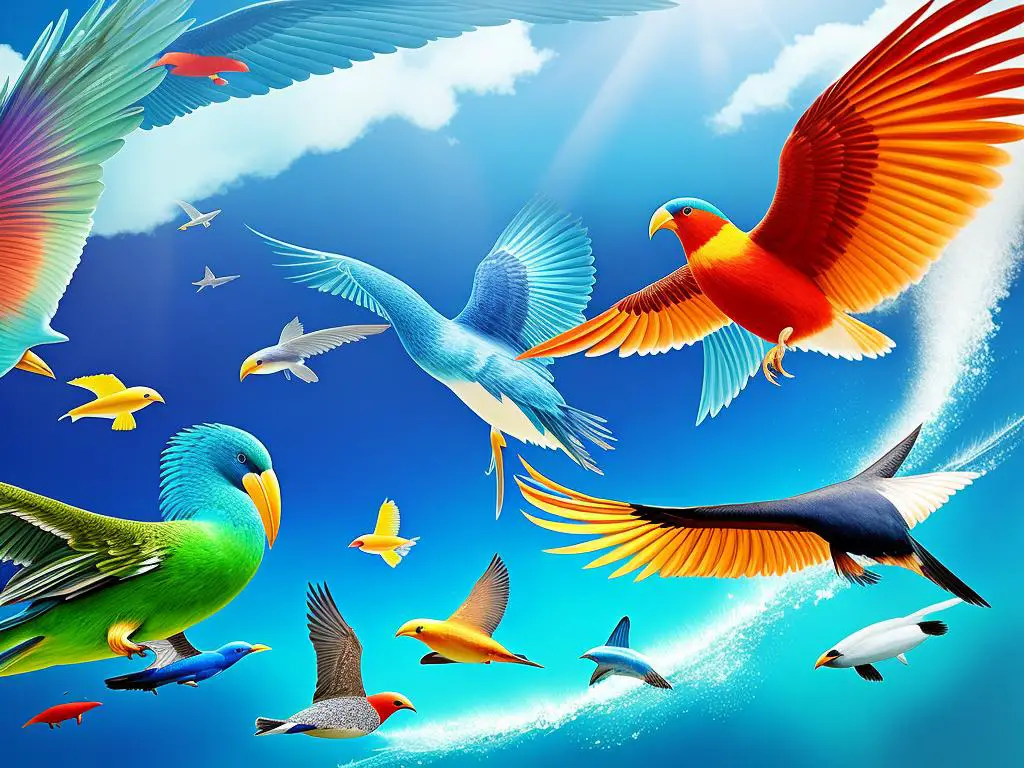 Wingspan Oceanic Expansion box cover showcasing a variety of colorful birds and the oceanic theme